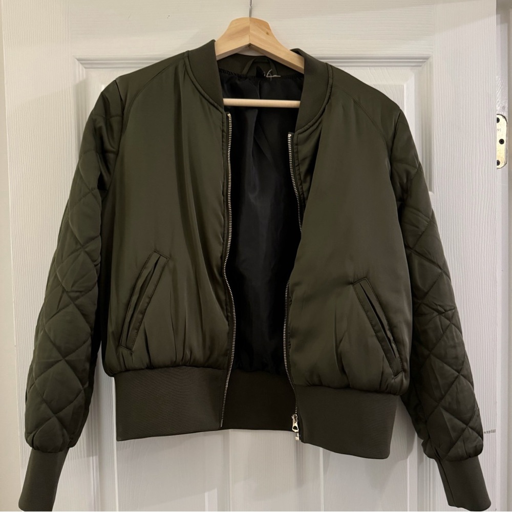 Olive Green Bomber Jacket